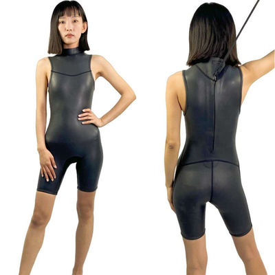 Women’S Smooth‑Skin Shorty Wetsuit 2/2mm Sleeveless High‑Neck Back Zip Surf, SUP, Open‑Water Swim, Tri Warm‑Up