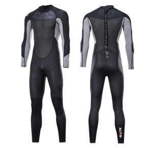 Men’S Full Wetsuit 4/3mm Neoprene Back Zip With Chest Smooth‑Skin Panel Thermal Surf/Dive Suit Surfing Open‑Water SUP Windsports